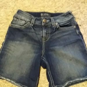Silver Jean Shorts